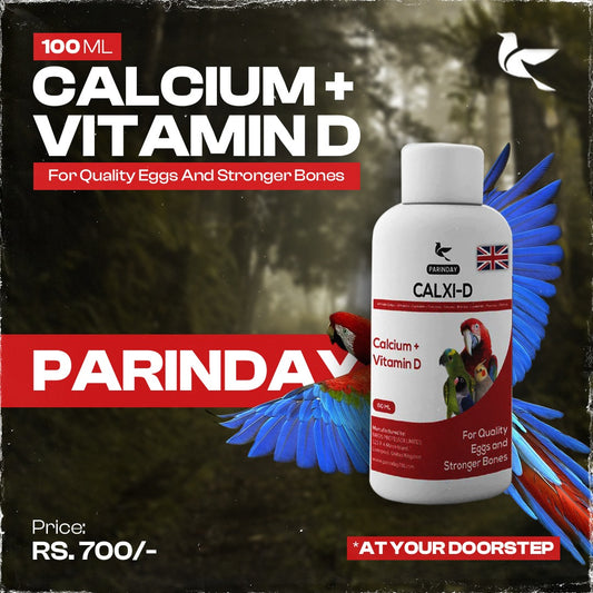 CALXI-D (Calcium+Vitamin D)   supplement for Parrots, also suitable for pigeons. Manufactured By Birds Professor Limited United Kingdom